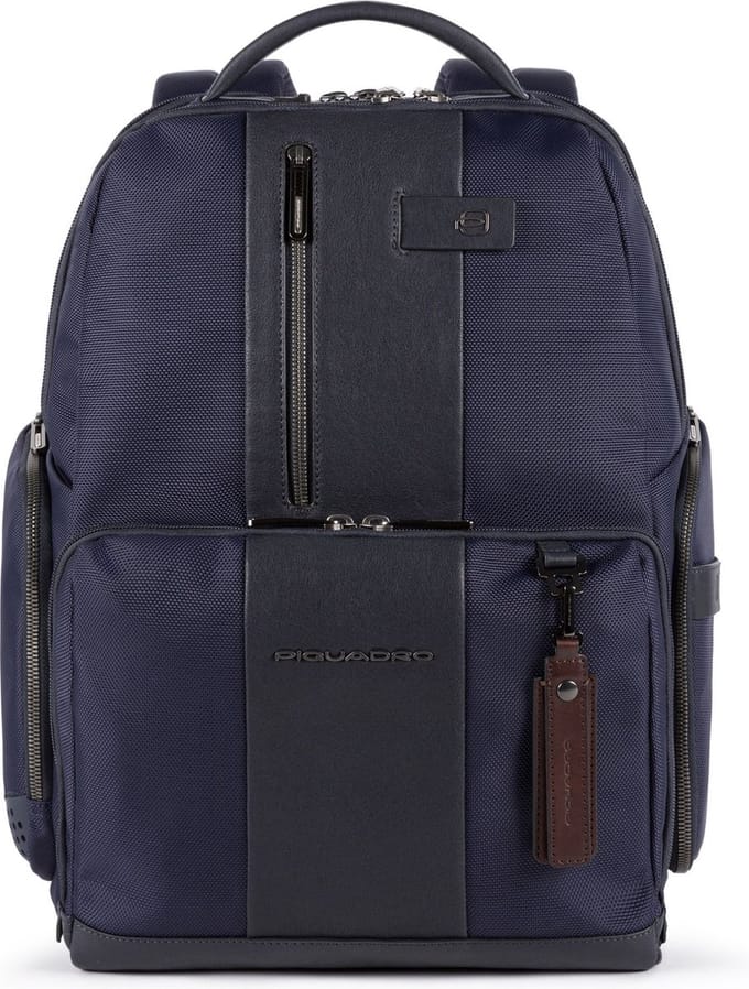 PIQUADRO Laptop rugzak Rugzak met laptopvak Brief Computer Backpack Blu Blauw