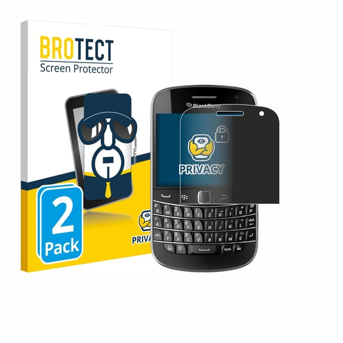 BROTECT - privacy screenprotector voor RIM BlackBerry Bold Touch 9900 - Folie Beschermfolie Blauwlichtfilter 2 Stuks