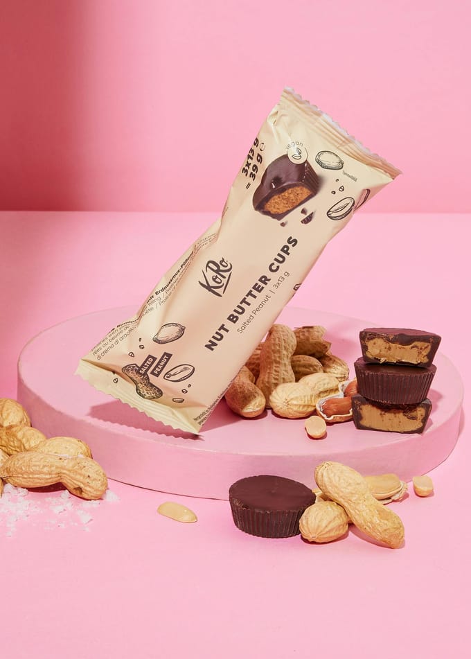 Bio vegan nut butter cups salted peanut 3 x 13 g