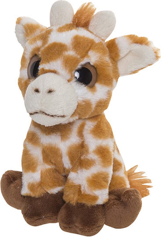 Nature Planet Pluche Giraffe knuffel 13 cm - zacht speelgoed - cadeau kinderen - kleine knuffelbeest