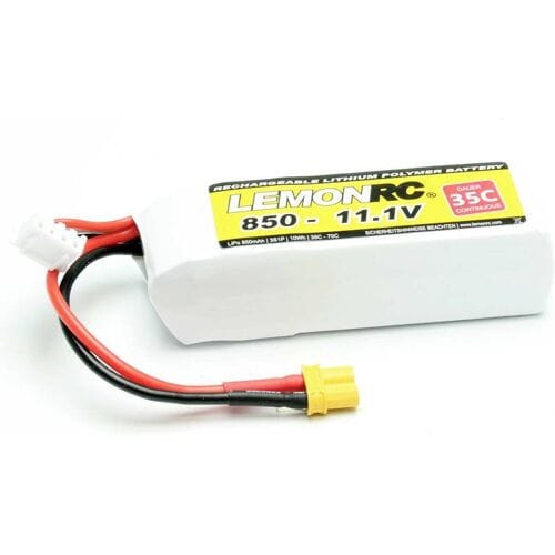 LemonRC LiPo accupack 11.1 V 850 mAh Aantal cellen: 3 35 C Softcase XT30