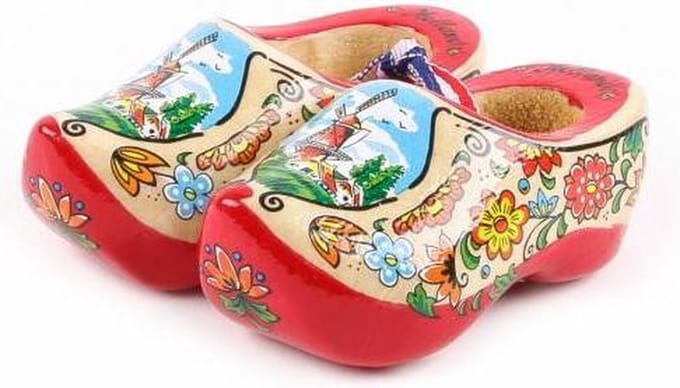 Houten Klomp Paar Holland Rode Zool 8 Cm - Souvenir