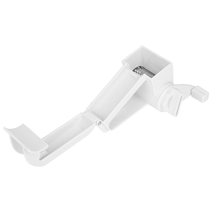 Handmatige Draai Kaasrasp Roestvrij Staal Groentesnijder Schijf Snijmachine Rasp (Wit) White gray