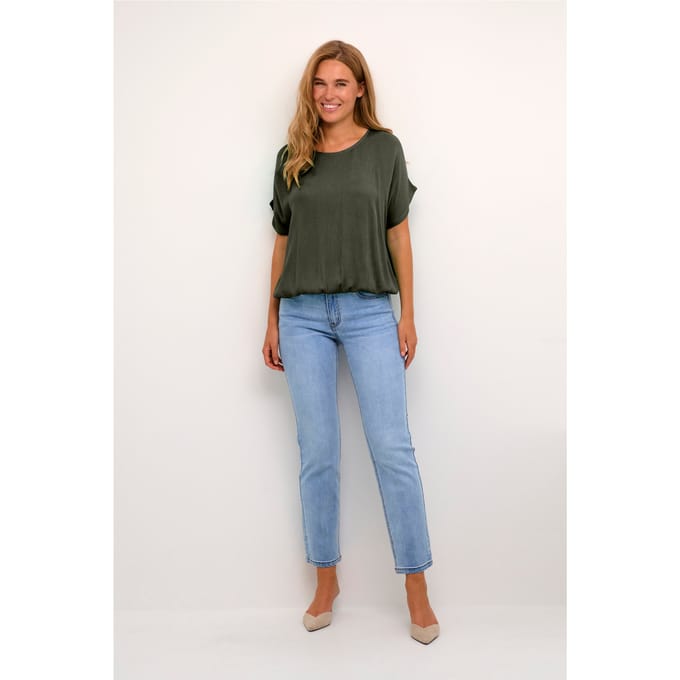 Mouwloos shirt Loose fit Forest Night green
