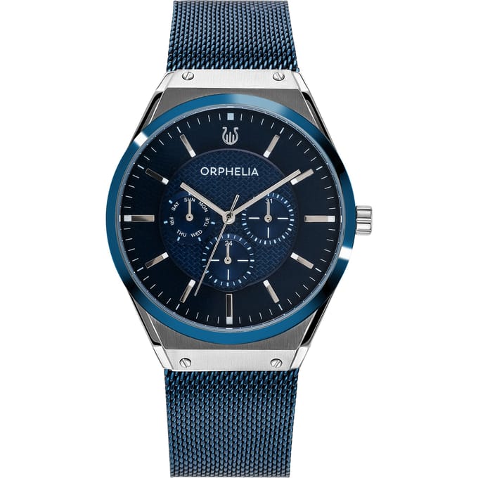 ORPHELIA OR72902 - Horloge - RVS - Blauw - 41 mm