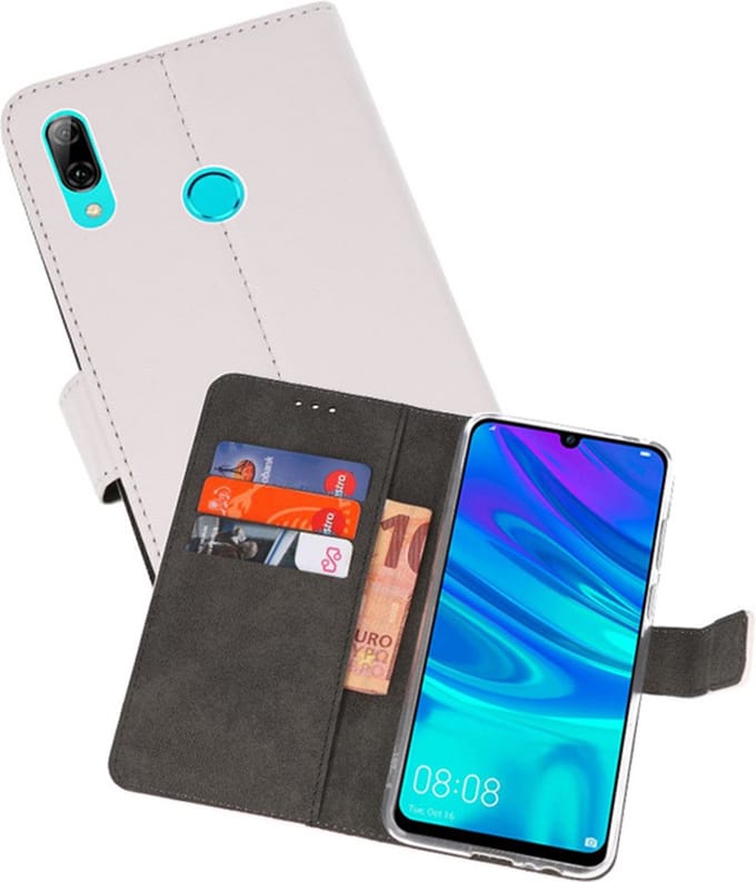 Booktype Telefoonhoesjes - Bookcase Hoesje - Wallet Case - Geschikt voor Huawei P Smart 2019 - Wit