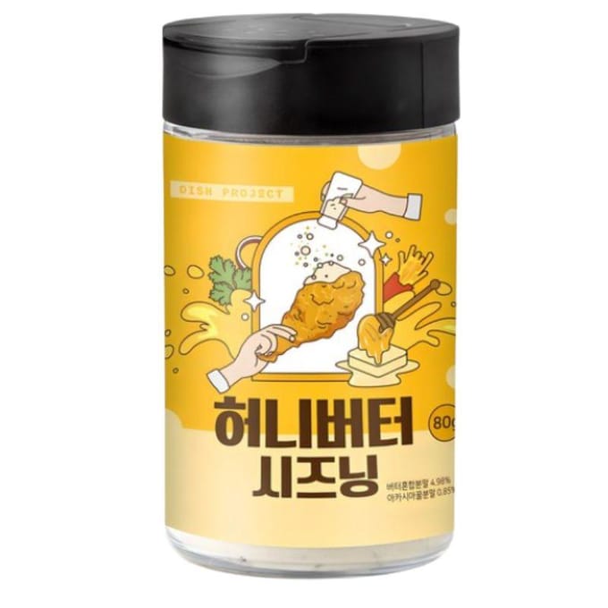 Projet Dish Assaisonnement Miel Beurre Poudre Sucrée au Beurre Coréenne 80g, 1 pièce/2 pièces 1ea yellow