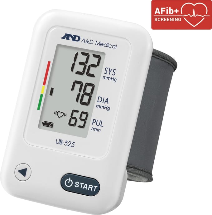 A&D UB-525 - Bloeddrukmeter pols - 60 geheugenplaatsen - incl opbergcase