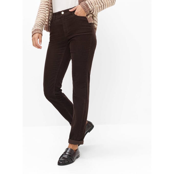 Brax Dames Jeans  Style CAROLA BRUNETTE, donkerbruin, maat 44