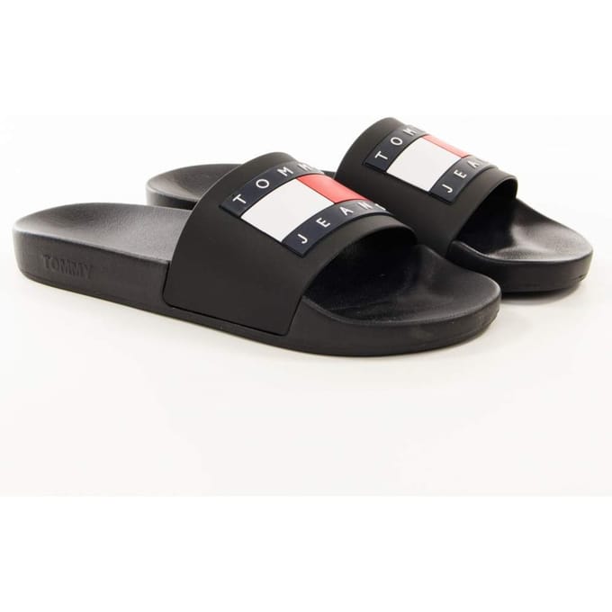 Tommy Hilfiger Tommy Jeans Pool heren slippers, zwart