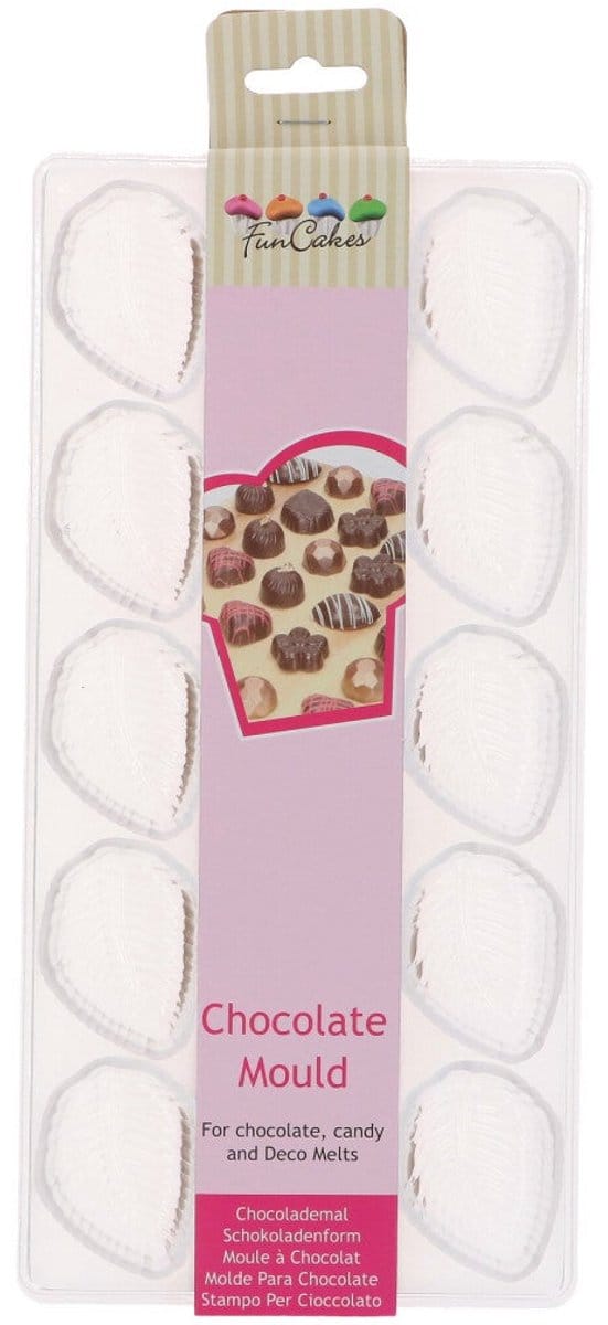 FunCakes Chocolade Mal - Blad - Transparant - Chocoladevorm - Bakvorm Chocolade