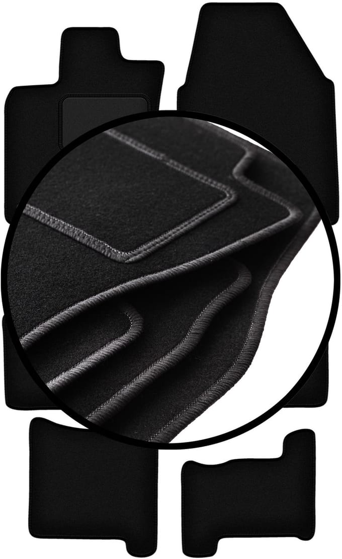 Complete set veloursmatten voor: Nissan Qashqai +2 crossover (2007-2013)