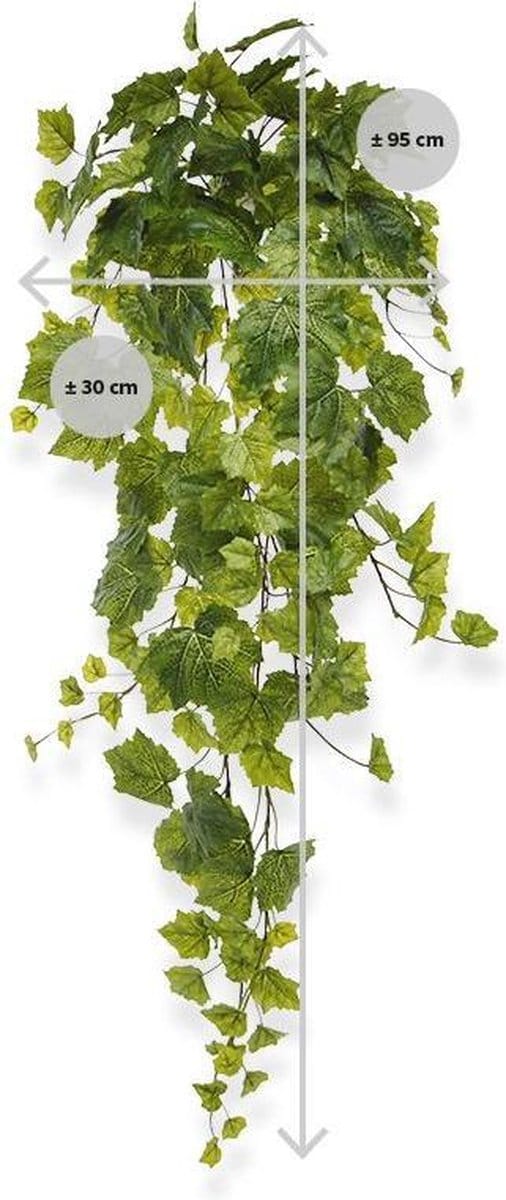 Druivenblad kunst hangplant 90cm - groen