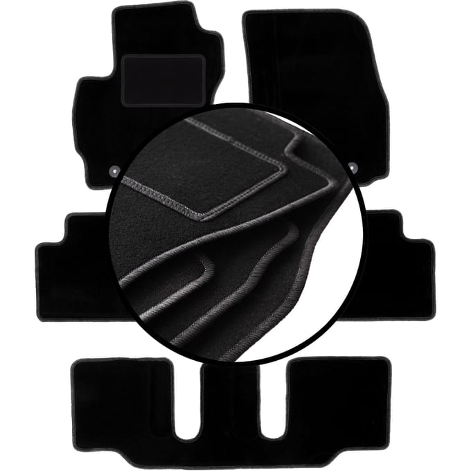 Set velours vloermatten voor: Mazda 5 I 7-zits (2005-2010)
