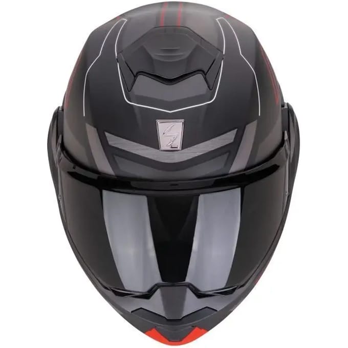 Scorpion Exo-Tech Evo Conquer Matt Black-Red - Systeemhelm - Maat M - Motorhelm - ECE 22-06 gekeurd