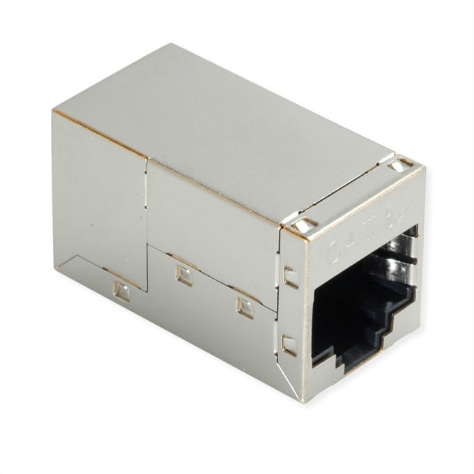 ROLINE RJ-45-koppeling afgeschermd, Cat.6A (klasse EA), zilver