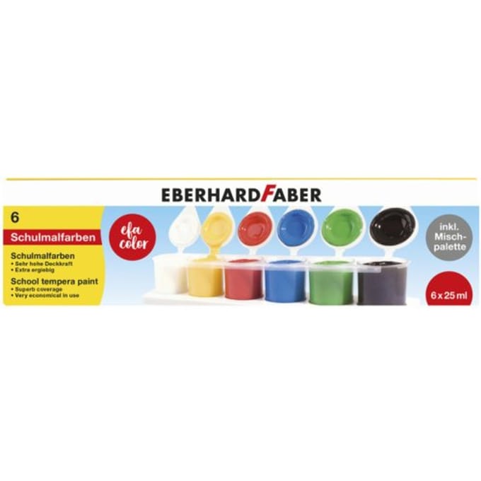 Eberhard faber schoolverf, 6 kleuren à 25 ml