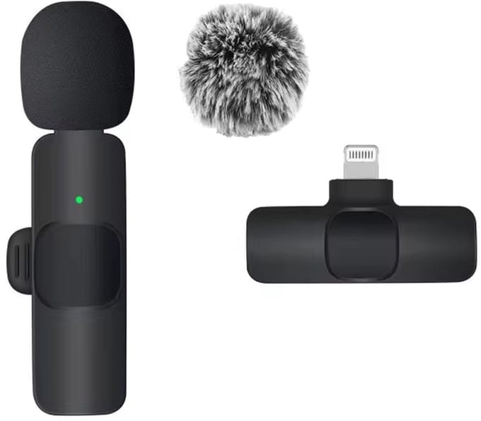 Draadloze Mini Microfoon – Winddichte Microfoon, Geschikt voor iPhone, Android, Vloggen, YouTube, Audio-opname & Streaming