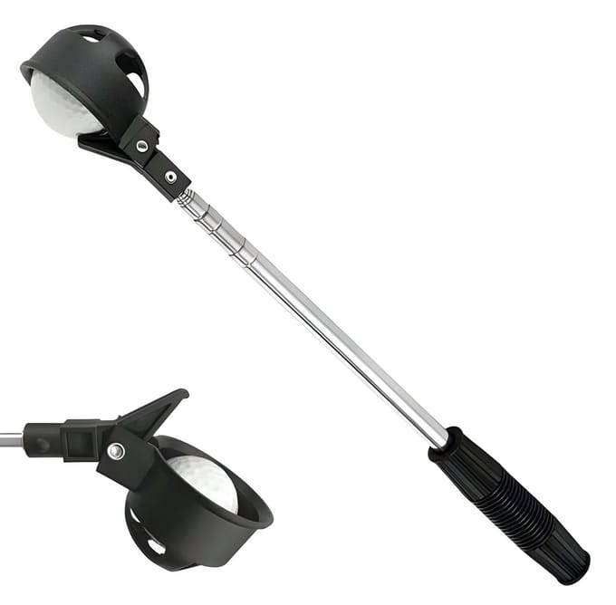 Stripe golfbal retriever 2 m telescopisch, golfbalhengel voor water