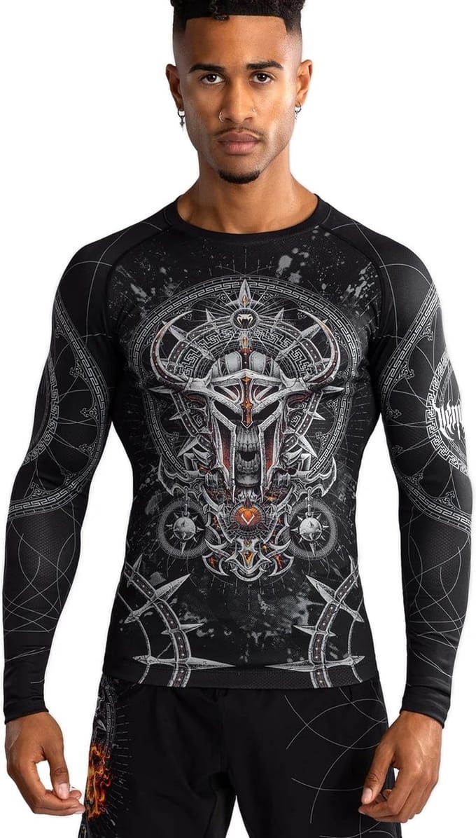 Venum Gladiator 5.0 Rashguard L/S Zwart Zilver - M