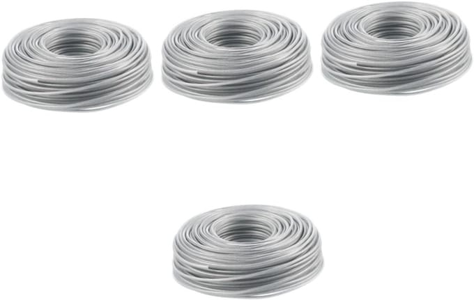 Grasmaaier Touw - Trimmer Draad - Gazon Onderhoud - Sterk Staaldraad - 1000cm Lengte - Zilver