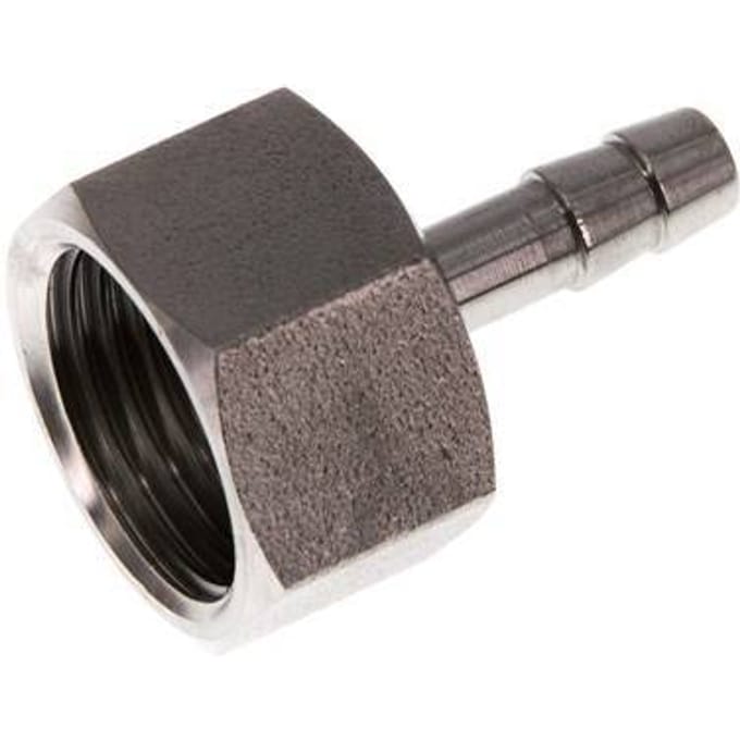 G 1/2'' x 6mm RVS Slangpilaar 40 Bar