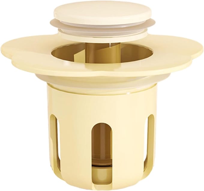 Gootsteenzeef - Afvoerstopper - Keuken Douche - Bloemvormig - 34-40mm - Geel