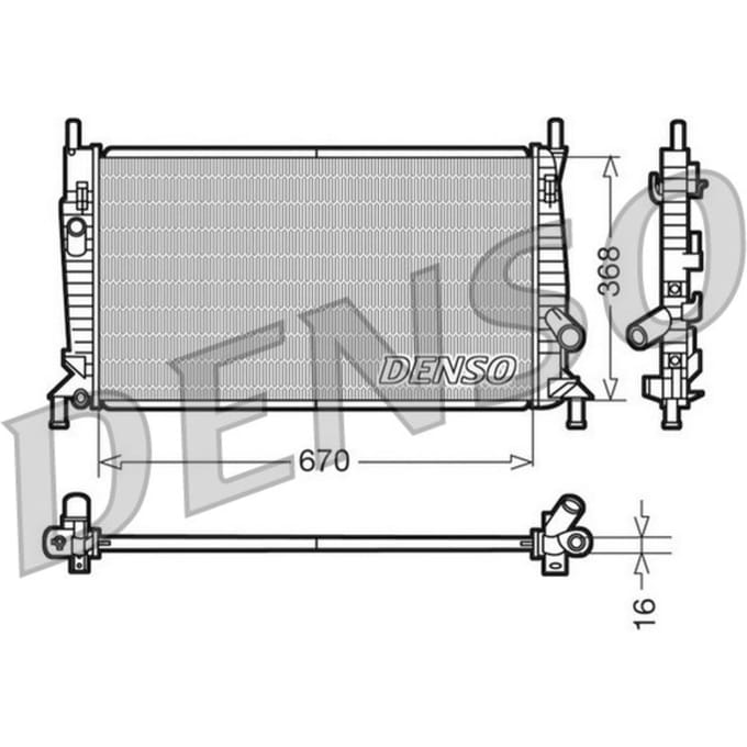 Radiator, motorkoeling DENSO DRM10075