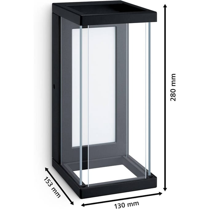 Philips Ulyzo wandlamp - zwart - E27