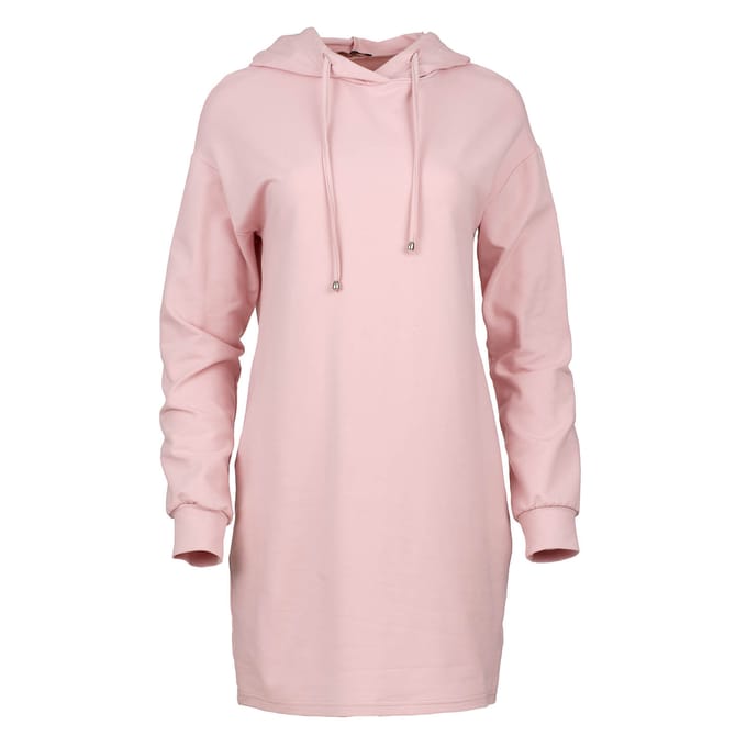 Roze minijurk met capuchon