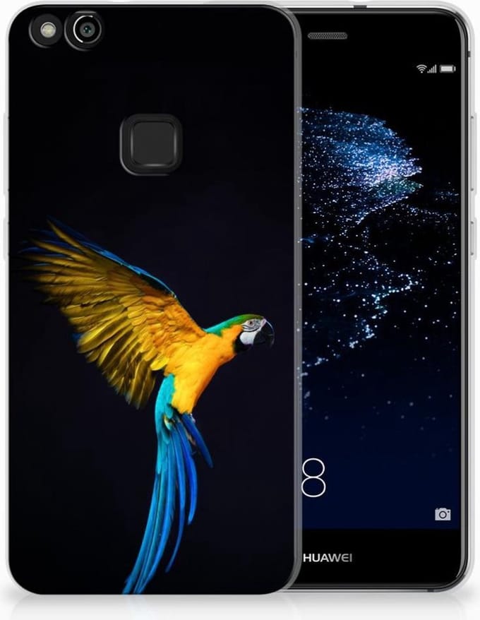 Huawei P10 Lite TPU Hoesje Papegaai