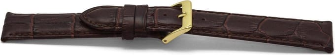Horlogeband Universeel G348Z Leder Bruin 20mm