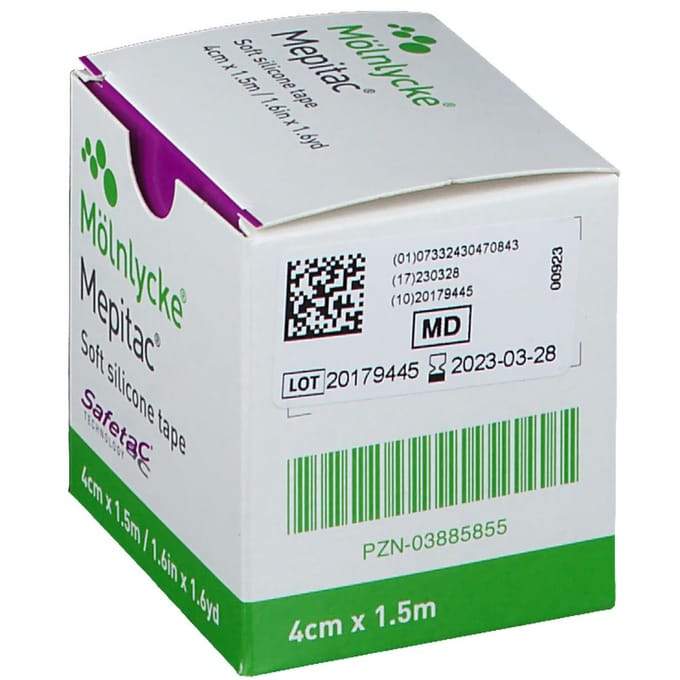 Mepitac Zachte Fixatietape Sil 4cmx1,5m 1 298400