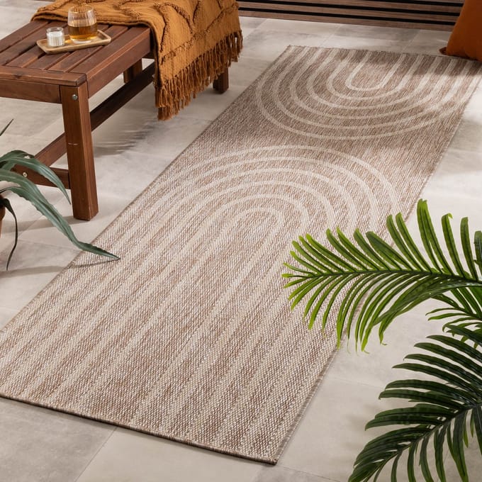 FRAAI In- & Outdoor loper - Sierra Arches Beige/Creme - 80x250cm