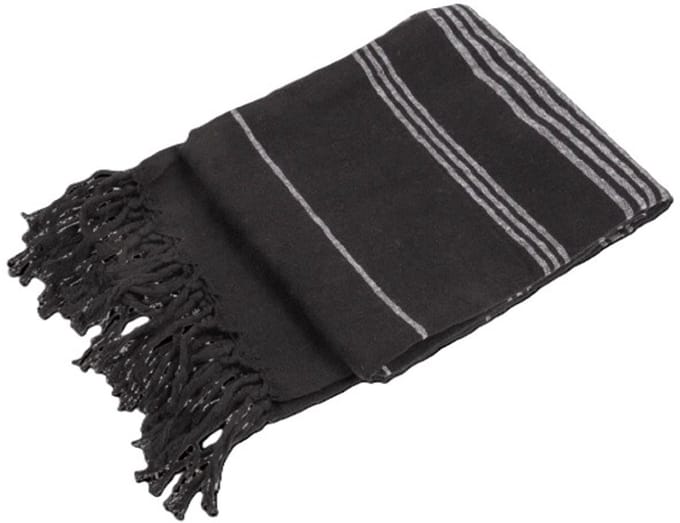 Hamamdoek - zwart wit - saunadoek - stranddoek - hammamdoek - 80 x 170 cm