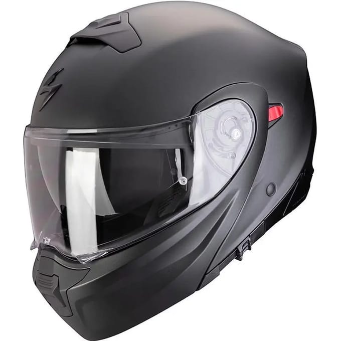 Scorpion Exo-930 Evo Solid Zwart Parel Mat Systeemhelm - Helm