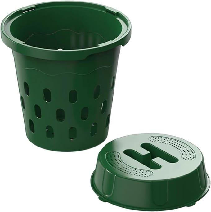 Ondergrondse Compostbak - Wormenbak Tuin - Moestuin Bemesten - Efficiënte Ventilatie - 25.9 x 25.5 x 26.4 cm - Groen