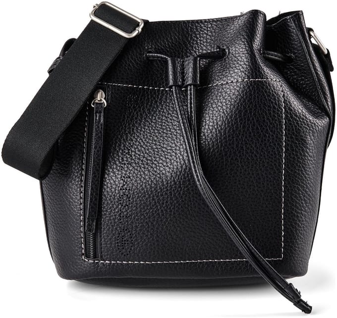 TOM TAILOR schoudertas Analisa Bucket Bag Black zwart