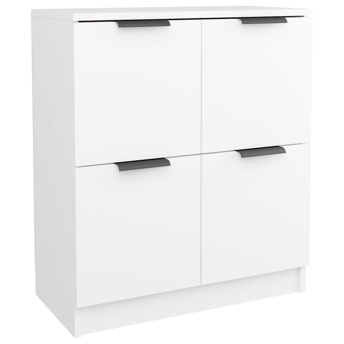vidaXL - Dressoirs - 2 - st - 60x30x70 - cm - bewerkt - hout - wit