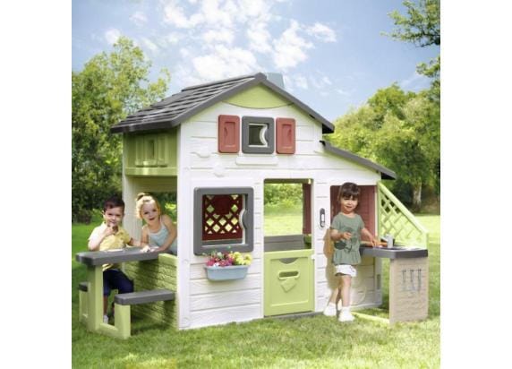 Smoby .Life Friends huisje met buitenkeuken & pic
