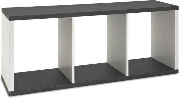 Etagère – Granietlook MDF – 3 legschappen – Lowboardmodel – 117x30x50 cm – Sterk en modern