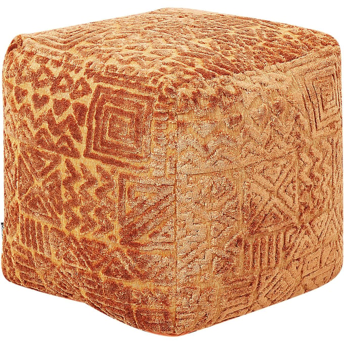 SANAWAN - Poef - Goudbruin - Viscose
