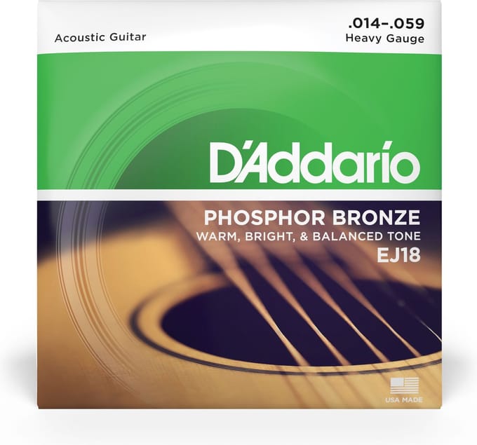 D'Addario EJ18 Phosphor Bronzen Westernsnaren (14-59) Heavy
