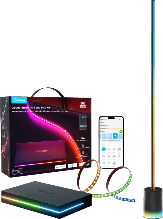 Govee Smart AI Sync Box Kit + Govee Floor Lamp 2