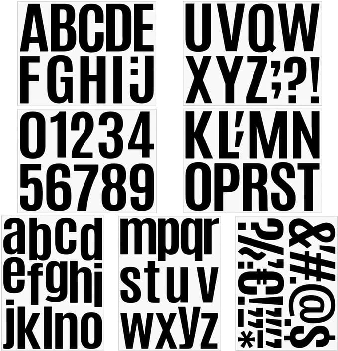 Dailygoods- Briefstickers Groot - Zelfklevende Letterstickers - Vinyl