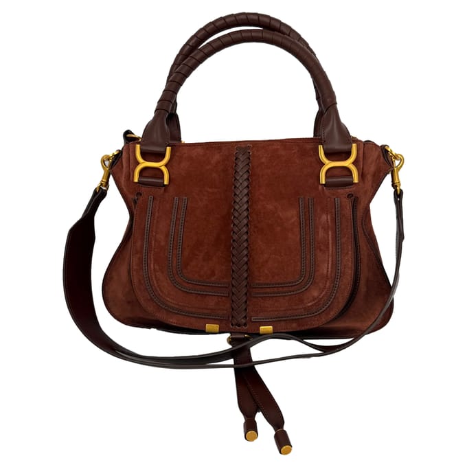 Chloé Medium Marcie Handtas in Bruin Suède