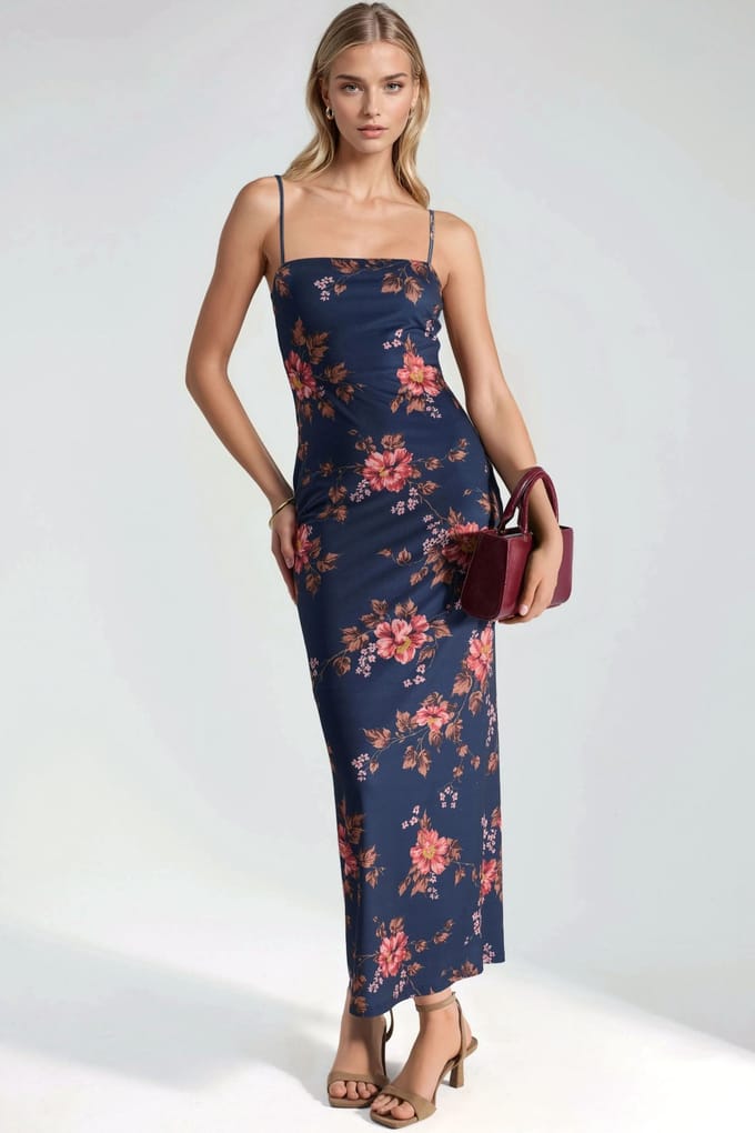 Bloemige Maxi-jurk met Split