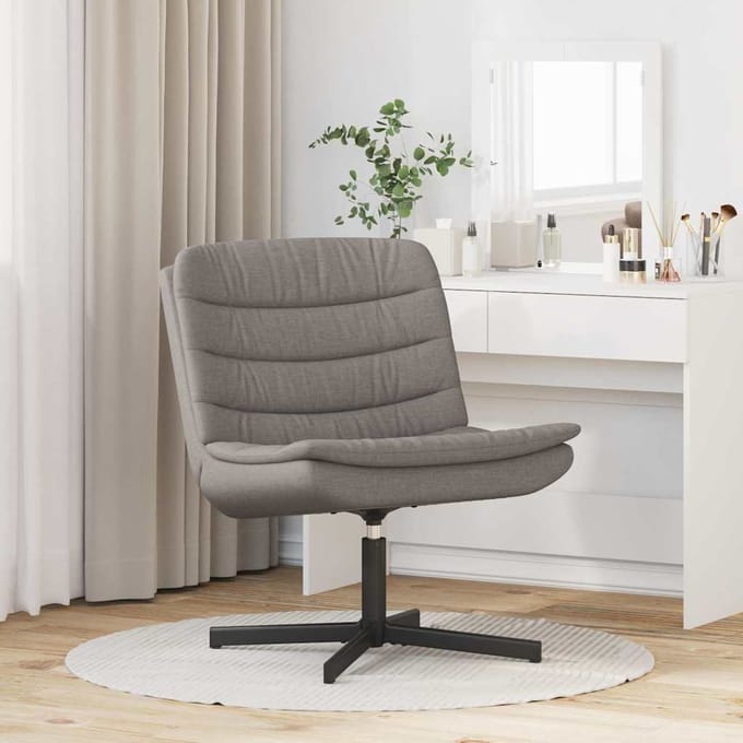 vidaXL - Draaistoel - Taupe - 63 - x - 75 - x - 76 - cm - Stof