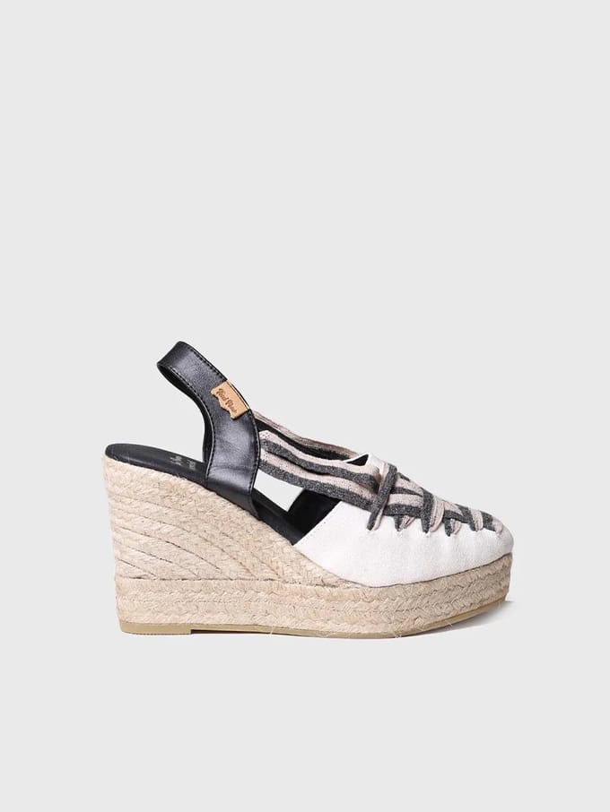 Espadrilles met sleehak en veters | PATTY-NC