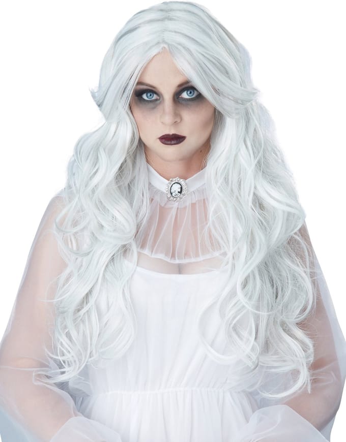 CALIFORNIA COSTUMES - Lange witte dame pruik voor vrouwen